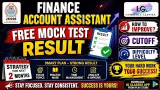 Thumbnail: FAA - Result 🔥- ALL J&K UT FREE MOCK TEST - Cut Off | Difficulty Level - RANK 🏆 @IGCLASSES_ 
