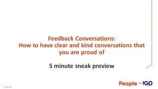 Thumbnail: Feedback conversations - 5 minute sneak preview