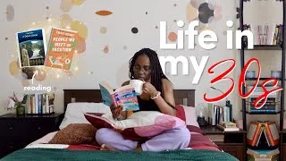 Thumbnail: Reading vlog | book haul, reading updates, & "people we meet on vacation" book/movie review