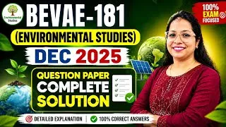 Thumbnail: BEVAE-181( Environmental studies)|Dec 2025 complete paper solution|Most important for IGNOU students