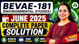 Thumbnail: June 2025 complete paper solution|BEVAE-181(Environmental studies)|Most important for IGNOU students