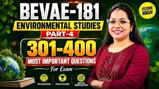 Thumbnail: BEVAE-181( Environmental studies) |Part-2| 100 Most important questions for June 2026 exam|#ignou 