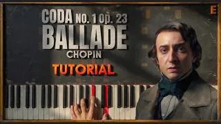 Thumbnail: CODA: BALLADE NO. 1 in G MINOR op. 23 by Frederic Chopin | Piano Tutorial (Slow, Detailed)