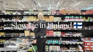 Thumbnail: Silent Cozy Vlog 🌿  Everyday Life in Finland 🌿 Workday, Grocery Shopping, Cooking, Knitting