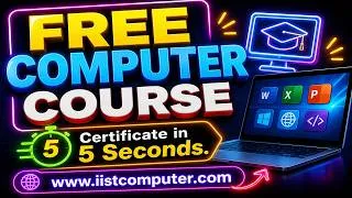 Thumbnail: Free Computer Course Online | Instant Certificate | Beginners to Advanced