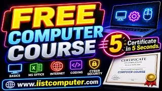 Thumbnail: 100% Free Computer Course with Certificate | Learn Basic to Advanced