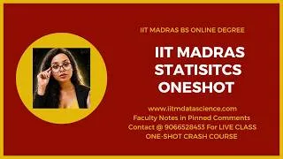 Thumbnail: 🔥IIT MADRAS STATISTICS OneShot | QUALIFIER | All Concepts Covered | Score 100% in Qualifier | STATS
