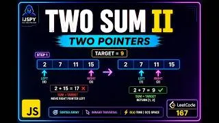 Thumbnail: Two Sum II Explained | Two Pointers Pattern | LeetCode 167 | JavaScript Interview Question