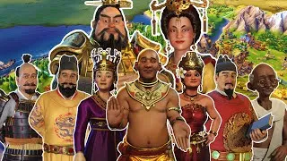 Thumbnail: ALL 78 LEADERS GREETING ANIMATION & DIALOGUE QUOTE COMPILATION - CIVILIZATION VI 2024 (SORT BY NAME)