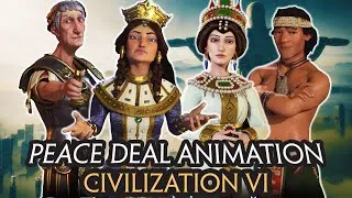 Thumbnail: ACCEPT PEACE DEAL ANIMATION FROM ALL 78 LEADERS - CIVILIZATION 6 (SORT BY LEADER NAME)