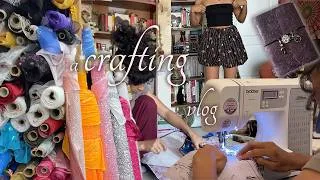 Thumbnail: learning how to sew 🧵✂️, making journal cover, knitting | ikoxun crafts