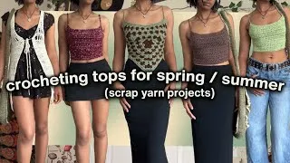 Thumbnail: 🌷 Crocheting Tops for Spring / Summer ! Scrap Yarn Projects 🌷