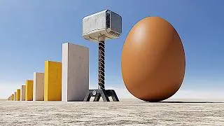 Thumbnail: The World's Most Satisfying Giant Egg Domino Destruction!