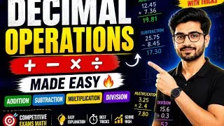 Thumbnail: Decimal Operations Full Lecture 🔥 | Addition, Subtraction, Multiplication & Division
