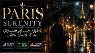 Thumbnail: Paris Rainy Nights | Relaxing Folk Acoustic Guitar Through Moonlit Cobblestone Streets