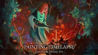 Thumbnail: "The Gardener" — Magical Fantasy Art Speedpaint & Process