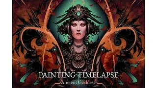Thumbnail: Painting a Futuristic Ancestral Goddess – Dark Fantasy Digital Art Process