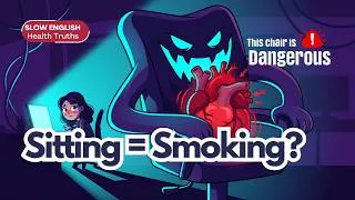 Thumbnail: Sitting Too Much? The Health Truth You Need to Know | Easy English for Beginners