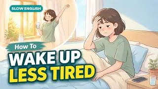 Thumbnail: How to Wake Up Without Feeling So Tired | Easy English Conversation for Beginners - A2+