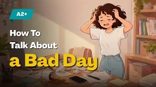 Thumbnail: How to Talk About a Day That Didn't Go Well | Easy English Conversation for Beginners