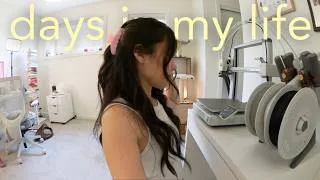 Thumbnail: days in my life as a creative techie | meshing tech & analog hobbies, unboxing my new 3d printer!!
