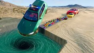 Thumbnail: 🟩 BIG & SMALL CARS vs MONSTER SQUARE PIT #6 💥🚛 | WHO CAN SURVIVE? | BeamNG.drive | Impala BeamNG
