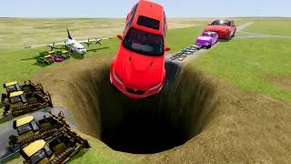 Thumbnail: 🔥 BIG & SMALL CARS vs HUGE PIT #1 🚗💥 | WHO CAN SURVIVE? | BeamNG.drive | Impala BeamNG