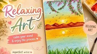 Thumbnail: Relaxing watercolor sunset painting 🎨🖌️|step by step