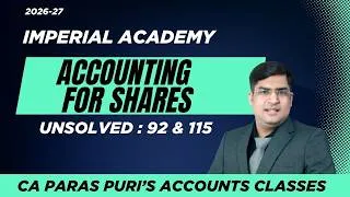 Thumbnail: ACCOUNTING FOE SHARES UNSOLVED 92 & 115