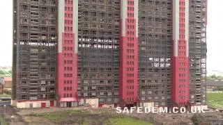 Thumbnail: SAFEDEM Red Road Flats Demolition Glasgow 10-6-12
