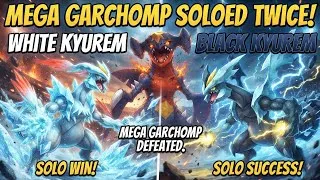 Thumbnail: MEGA GARCHOMP SOLO: WHITE KYUREM vs BLACK KYUREM #pokemongo #soloraid 