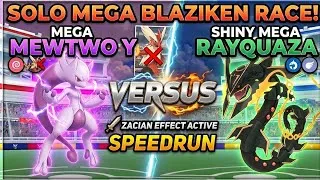 Thumbnail: Mega Mewtwo Y vs Mega Rayquaza: Who Solos Mega Blaziken FASTER? ⚔️ #pokemongo #solo #raids