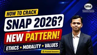 Thumbnail: SNAP 2026 Strategy: New Exam Pattern & Section-Wise Plan | How to crack SNAP 2026? Prasad Sawant