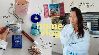 Thumbnail: HOME VLOG! greece souvenir haul, healthy groceries & adjusting back