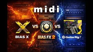 Thumbnail: Midi Bias X vs Bias FX 2 vs Guitar Rig 7