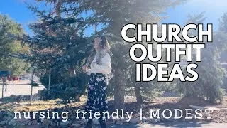 Thumbnail: Church outfit ideas (especially for nursing moms!) | modest outfit ideas | feminine outfit ideas