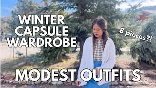 Thumbnail: MODEST CAPSULE WARDROBE FOR WINTER | minimalist wardrobe | Christian modesty