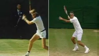 Thumbnail: Federer Bjorn Borg forehand compare