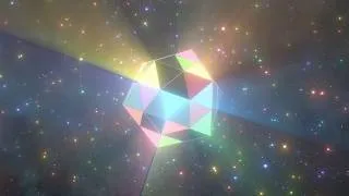 Thumbnail: Luminous Gem Glowing Flashing Neon Rainbow Disco Ball Energy In Space 4K Motion Background for Edits