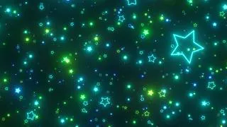 Thumbnail: Dreamlike Cosmic Emerald Green Blue Stars Glowing Neon Light In Space 4K Moving Wallpaper Background