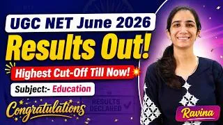 Thumbnail: Results Out! UGC NET JUNE 2026 @InculcateLearning Highest Cut-Off in Education till now!#ugcnet