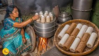 Thumbnail: Tamil Style Healthy Steamed Coconut Puttu In Trichy l Tamil Nadu Street Food
