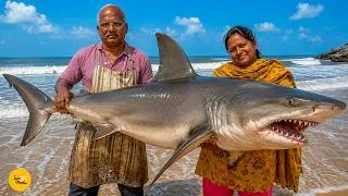 Thumbnail: Tamil Style Biggest Shark Fish Recipe In Erode l Tamil Nadu Street Food