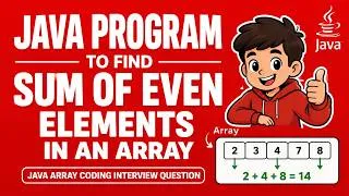 Thumbnail: 3. Sum of Even Numbers in Array in Java | Java Array Programs