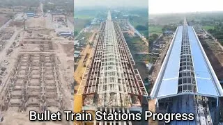 Thumbnail: Progress of Bullet Train Station Over the Years 🇮🇳 | Mumbai Ahemdabad Bullet Train Corridor Stations