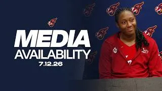 Thumbnail: Sophie Cunningham, Aliyah Boston & Head Coach Stephanie White | Postgame Media at LVA