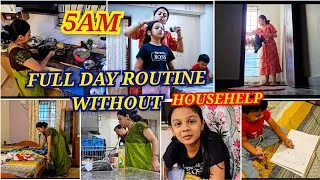 Thumbnail: ✨️New Routine..Without Any Househelp How I ManageEverything|60min Fast cleaning Routine |Kids Lunch