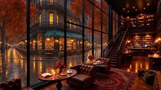 Thumbnail: Begin Your Day with Jazz Relaxing Music at Fall Coffee Shop Ambience 🍂 Soft Jazz Piano & Rain Sounds