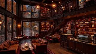 Thumbnail: Soft Autumn Jazz at Cozy Coffee Shop Ambience 🍂 Rainy Jazz Instrumental Music for Work, Focus
