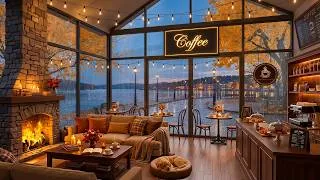 Thumbnail: Stress Relief with Rainy Jazz Music 🍂 Cozy Autumn Coffee Shop Ambience & Smooth Jazz Piano Music